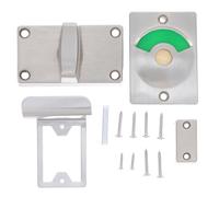 JECOMPRIS Vacant Occupied Bathroom Lock with Red Green Indicator, Stainless Steel Privacy Bolt Lock with Handle for Public Toilet Partition and Shower Door Latch