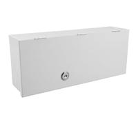 JECOMPRIS Wall Mount Electrical Box 3-gang Rectangular Iron Lockable Dustproof Waterproof Cover for Socket and Power Outlets, White, 2.8" Deep, Corridors and Shared Areas