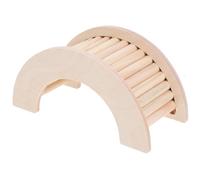 JECOMPRIS Wooden Ladder for Small Animals and Parrots, Beige Multi-functional Climbing Stand Reducing Damage and Keeps Pets Busy Playing, for Hamsters and Guinea Pigs Enrichment