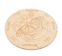 JECOMPRIS Wooden Pentagram Pendulum Board 15cm Yellow Metaphysical Divination Board Wiccan Altar Tool Witchcraft Dowsing Accessory for Spiritual Practices