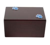 JECOMPRIS Wooden Pet Ash Box and Coffee Colour Small Pet Wooden Urn with Hard Structure Simple Shaped Memorial Urn with Bag for Dogs and Cats for Home Funeral Keepsake