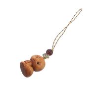 JECOMPRIS Wooden Snake Pendant Hand Carved Zodiac Snake Keychain Unique Feng Shui Decor for Home Office and Car Smooth Finish Multipurpose Ornament for Wisdom and Transformation