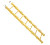 JECOMPRIS Yellow Plastic Hamster Bird Ladder for Cage Hanging, Wear Resistance and Physical Activity, Suitable for Lovebirds and Birds