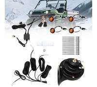 Jecoupoon Pre-wired UTV ATV Turn Signal Kit, Universal Street Kit with Horn Blinker Rocker Switch Compatible with Commander Max Mule 3010 Ranger 420 Maverick X3 Plug and Play