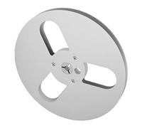 Jectse 1/4 7 Inch Empty Tape Reel, 3 Hole Universal Open Reel Takeup, Wind Low Noise Aluminum Alloy Machine Part Takeup for TEAC for Nab for Recording (Silver)