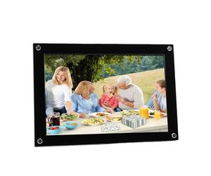 Jectse 10.1 Inch Touch Screen WiFi Digital Picture Frame with 32GB, Acrylic Smart Photo Frame with Gravity Sensor, for Living Room, Bedroom, Office, Wedding (Black)