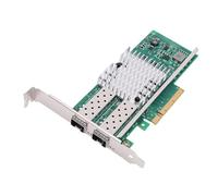 Jectse 10GB PCIe X8 Fiber Optic Network Card, Dual SFP+ Ports Ethernet Adapter with 82599 Chip Support, for Wins VMware Server Systems