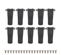 Jectse 10pcs Heavy Duty Walkie Talkie Belt Replacement, Hard Plastic Radio Belt with Accessories, Black for BF 666S BF 777S BF 888S BF 999S T 200S