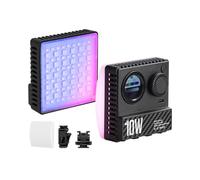 Jectse 10W RGB Video Light, 84 LED CRI95+ 1800K-9000K 2600mAh Dimmable Rechargeable Fill Light, Portable Camera Lights for Vlog, Selfie, Photography, Magnetic Softbox, K10RGB