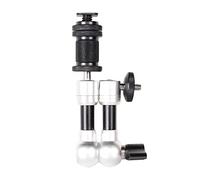 Jectse 11 Inch Articulating Magic Arm, 360° Adjustable Camera Mount Articulating Friction Arm with 1/4" Thread, Magic Super Clamp with Phone Holder, for DSLR Camera LED Lights