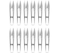 Jectse 12Pcs Yarn Sewing Snip Tailors Scissors Cutter,Metal Stainless steel Handle Embroidery Small Thread Sewing Scissors Snippers Stitch for clothing making, shoemaking, toy