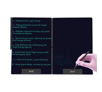 Jectse 14.3 Inch Foldable LCD Writing Tablet, Full Screen Sketch Pad Frameless Design Portable Reusable for Learning, Doodling, Note Taking