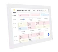Jectse 15.6 Inch Digital Calendar, 1080P Full HD Touchscreen, Wall & Desk Mountable, 2GB RAM 32GB ROM, App Control, 2 Way Sync (White)