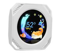 Jectse 2.1inch Computer Temp Monitor, Water Cooler Screen PC Case Secondary Screen, USB RGB GPU CPU Temperature Display, PC Sensor Panel for PC Computer Accessories (White)