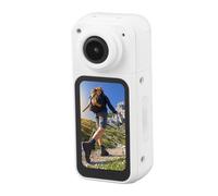 Jectse 2.7K Thumb Action Camera, 12MP Small Body Camera with 180° Rotating Lens, Water Proof Portable Helmet Video Recorder for Outdoor Cycling Motorcycle (White)