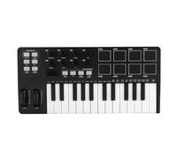 Jectse 25 Key USB MIDI Keyboard Controller, Portable Lightweight Music Production Keyboard with 8 Backlit Drum Pads, 8 Knobs, Arpeggiator, DAW Software, for Mac PC