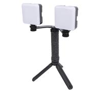 Jectse 2PCS Video Light, 5600K Dimmable Photography Lighting with Stand and Phone, for Vlogging Recording Selfie Short Video Creation