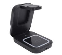 Jectse 3 in 1 Magnetic Wireless Charger, Fast Charger Stand Nightstand Dock for IOS for Android Phone, 15W 10W 7.5W 5W 3W Output, Foldable, Ambient Night Light, Multi Angle