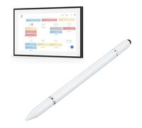 Jectse 3 in 1 Touch Pen, Capacitive Touch Screen Pen with 3 Replaceable Tips for Smart Display and Digital Calendar, Transparent Disc Tip and Soft Silicone Tip (White)