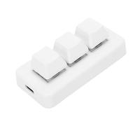 Jectse 3 Key Keypad, Mechanical Gaming Keyboard with Wired 2.4G Connection, Customizable Driver, Ergonomic Design, for PC Computers OS X (White)