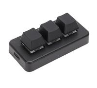 Jectse 3 Key Keypad, Mechanical Gaming Keyboard with Wired 2.4G Connection, Customizable Driver, Ergonomic Design, for PC Computers OS X (Black)