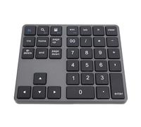 Jectse 35 Keys Numeric Keypad with Receiver, 2.4G Financial Accounting Number Keyboard, 350mAh Automatic Sleep Type C Extend Keyboard with Non Slip Pad, for OS X Laptop Desktop (Gray)
