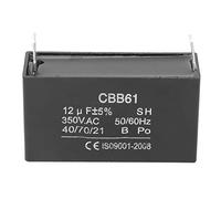 Jectse 350VAC 12UF Generator Capacitor, CBB61, Gasoline Generator Starting, Fan Motor, Plastic Shell, Round, Panel Mount