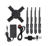 Jectse 3D Hologram Fan, 3D Hologram Led Fan, 50cm, 4 Blades, 2000x510, 3D Holographic Projector Video Advertising Display Fan, with 510LEDs 4GB Memory Card for Party Bar. (GB Plug)