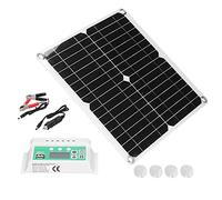 Jectse 40W 18V Monocrystalline Silicon Flexible Solar Panel with 20A Solar Charge Controller for Outdoor Camping RV Marine