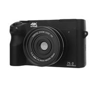 Jectse 4K Digital Camera, 75MP UHD 3 Inch LCD Screen Point and Shoot Camara with Flash, 18X Digital Zoom Compact Vlog Travel Camara for Photography (Black)