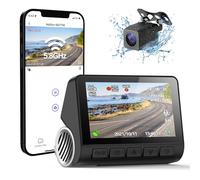 Jectse 4K Front and 1080P Rear Dash Cam WiFi with G Sensor, 2 Inch Screen, Loop Recording, 170° Wide Angle, 24 Hour Parking Mode, Built in 5GHz WiFi for Car Driving