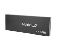 Jectse 4K Multiviewer Switcher, 6 in 2 Out 4K 60Hz Seamless Switcher with Optical SPDIF 3.5mm Output and Remote Control, for HDTV Projector PC (UK Plug)