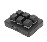 Jectse 6 Key Mechanical Keyboard, With Macro Programmable Function, Compact USB Keypad for PC, Laptop, for Window, for Linux, for OS X, Ergonomic Design for Gaming (Black)