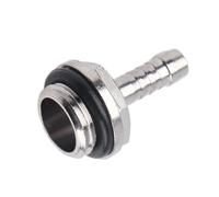 Jectse 6 PCS PC Water Cooling Barb Fittings, G1/4 Thread Connector for Tube, with Silicone Ring for Connection and Seal, Suitable for Water Blocks Radiators Pumps Reservoir (6mm)