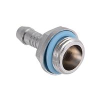 Jectse 6 PCS PC Water Cooling Barb Fittings, G1/4 Thread Connector for Tube, with Silicone Ring for Connection and Seal, Suitable for Water Blocks Radiators Pumps Reservoir (7.2mm)