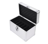 Jectse 6 Slots CD Holder Water Proof Black Portable DVD Storage Box for Home Travel Office, Organize Up to 6 CDs, Size: 25 X 20 X 17cm, Music Lovers