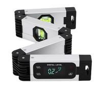 Jectse 60CM Digital Folding Level, 4 Section Portable Multi Angle Measuring Tool with Magnet and Aluminum Alloy Frame, for Corners Staircases and Professional Craft Projects