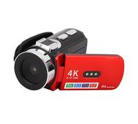 Jectse 64MP Vlog Camera, 4K Video Camera Camcorder with WiFi, 3 Inch 180 Degree Rotation Screen, OTG Interface, 8 Hours Recording, 3 LED Fill Lights, for Travel Photography
