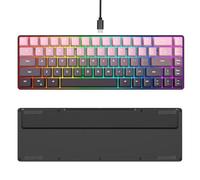 Jectse 68 Key Gradient Color Wired Keyboard, Wired Mechanical Gaming Keyboard, with 18 Different Illuminating Modes, Ergonomic Design with a Type C Connection, Simply Plug and Use (Gradient Pink)
