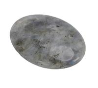 Jectse 7.5cm Crystal Palm Stone Polished Oval Worry Stone for Meditation Yoga Crystal (Shimmer Stone)