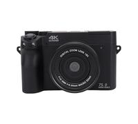 Jectse 75MP 4K HD Dual Lens Digital Camera with 3.0 Inch Screen, WiFi, 18x Digital Zoom, Flashlight for Travel, Supports Facial Recognition, Beauty Mode with 19 Filters (Black)