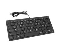 Jectse 78 Keys Language Keyboard, Plug and Play USB Wired Compact Keyboard, Quiet Keystrokes, Splash Proof and, for Bilingual Users (German QWETZ Layout)
