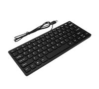 Jectse 78 Keys USB Wired Keyboard Ultra Slim Compact Silent Keyboard with Ergonomic Layout Quiet Switches for PC Laptop Desktop Smartphone Tablet (Black)