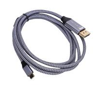 Jectse 8K 60Hz Type C to DisplayPort Cord, Nylon Woven Cable, Plug and Play, USB C to DisplayPort Connector, for IOS Pro Air M1, for Galaxy S22 S21
