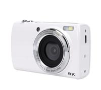 Jectse 8K Digital Camera, Auto Focus 48MP WiFi Vlogging Camera with Dual Lens 16X Zoom Touch Screen Stabilization Flash Light for Travel Selfies