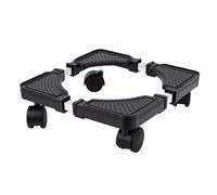 Jectse Adjustable Computer Tower Stand, 22-36cm Wide Mobile CPU Holder with 4 Caster Wheels, PC Case Stand for Water Dispenser Small Fridge (Black)