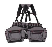 Jectse Adjustable Tool Belt, Tool Belt with Suspenders, with Multi Pocket Storage, Strong Material, Adjustable and Portable, Ample Space, for Construction Workers, Carpenters,