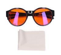 Jectse Anti Blue Light Glasses Blue Light Blocking Glasses, Anti Radiation UV Resistant, Computer Gamer, Reading with PC Nose, Frosted Edges for Wide Range of Uses (Round Glasses Lenses)