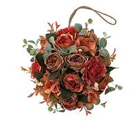 Jectse Artificial Peony Hydrangea Floral Kissing Ball for Wedding Centerpiece, Realistic Flower Ball Decoration for Home Party, 20cm Deep Pink (Jectse19ghujzsyn-6)