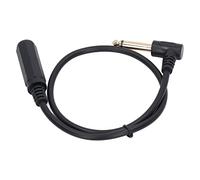 Jectse Audio Extension Cable, 0.5m 1/4in 6.35mm Male to Female Stereo Audio Cable, Mono Right Angle Stereo Jack Cord, HiFi Sound Stereo Extender Cord for Microphone